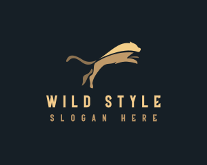 Jumping Wild Jaguar logo design