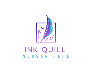 Feather Writer Quill  logo design