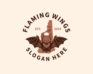 New Hampshire Brown Bat logo design