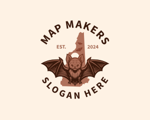 New Hampshire Brown Bat logo design