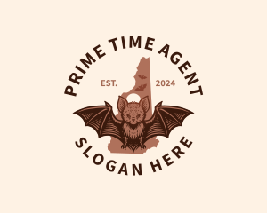 New Hampshire Brown Bat logo design