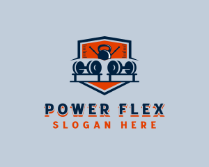 Dumbbell Weightlifting Gym logo design