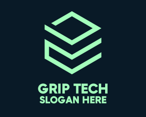 Green Tech Cube logo design