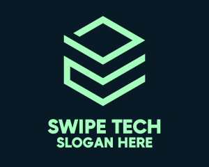 Green Tech Cube logo design