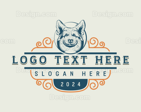 Dog Corgi Pet Logo