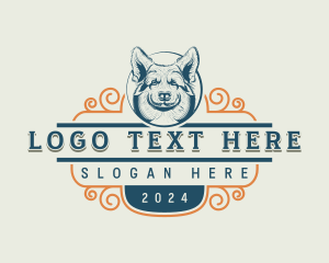 Dog Corgi Pet logo