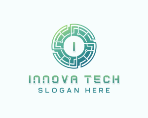 Tech Circuit Cybersecurity logo design