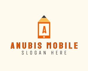 Pencil Mobile Tablet logo design