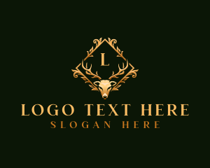 Luxury Floral Deer logo