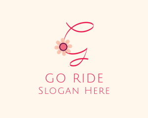 Pink Flower Letter G logo design