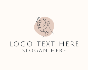 Elegant Floral Woman logo