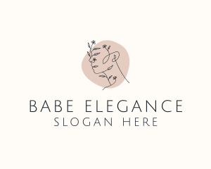 Elegant Floral Woman logo design