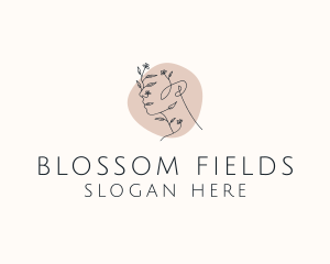 Elegant Floral Woman logo design