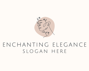 Elegant Floral Woman logo design