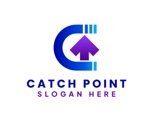 Application Pointer Letter C  logo design