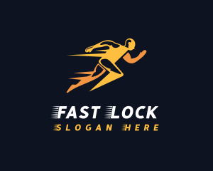 Lightning Fast Runner logo design