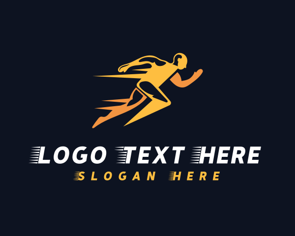 Running logo example 3