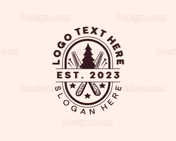 Rustic Woodworker Carpenter Logo