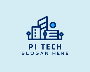 Digital Tech Building logo design