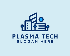 Digital Tech Building logo design