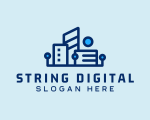 Digital Tech Building logo design