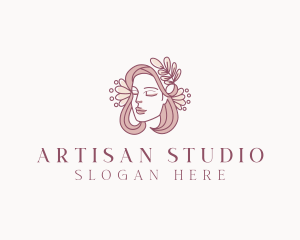 Beauty Woman Floral logo design