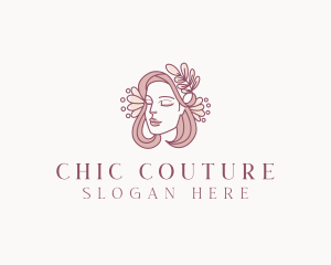 Beauty Woman Floral logo design