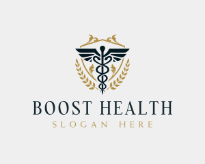 Health Medical Caduceus logo design