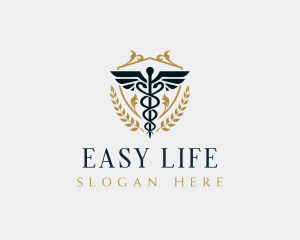 Health Medical Caduceus logo design