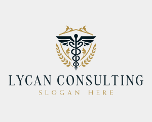 Health Medical Caduceus logo design