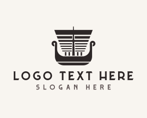 Viking Medieval Ship logo