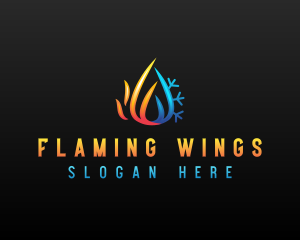 Fire Ice HVAC logo design