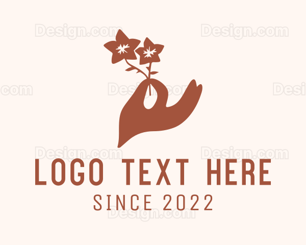 Flower Plant Hand Logo