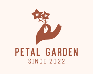 Flower Plant Hand logo design