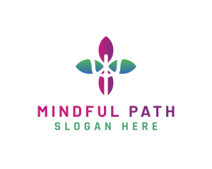 Psychology Therapy Flower logo design