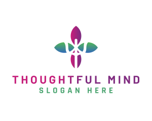 Psychology Therapy Flower logo design