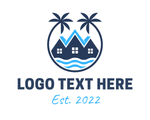 Shack - Palm Tree Beach Resort logo design