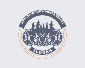 Circular Saw Carpentry logo design