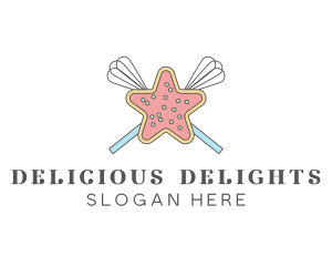 Star Cookie Whisk logo design