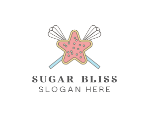 Star Cookie Whisk logo design