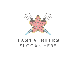 Star Cookie Whisk logo design