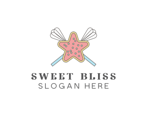 Star Cookie Whisk logo design