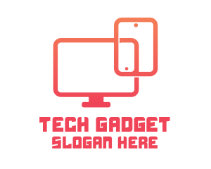 Red Gadget Technician logo design