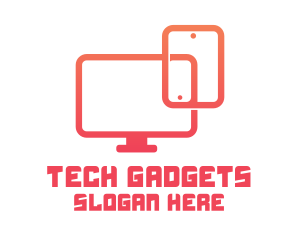 Red Gadget Technician logo design