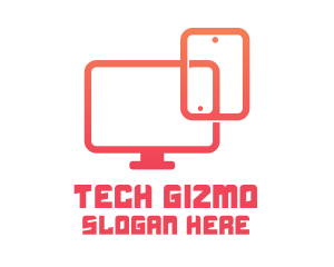 Red Gadget Technician logo design