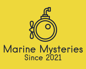 Underwater Submarine Camera logo design