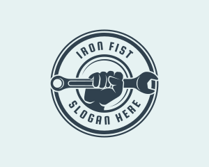 Mechanic Fist Wrench logo design