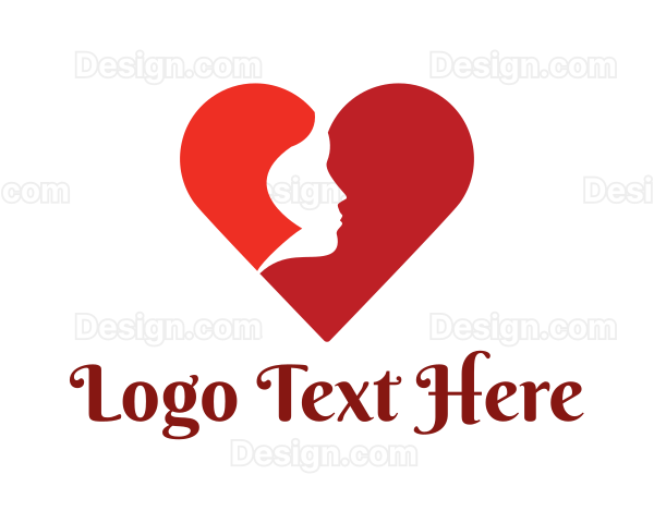 Red Woman Heart Logo