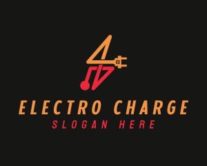 Power Electric Plug logo design