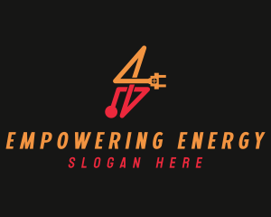 Power Electric Plug logo design